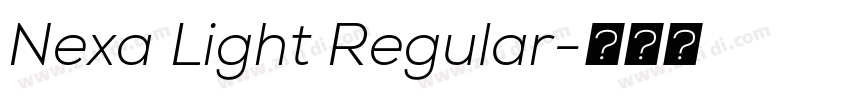 Nexa Light Regular字体转换